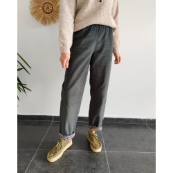 %100 PAMUK FİTİLLİ KADİFE KÜF YEŞİLİ PANTOLON 