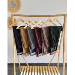 %100 PAMUK FİTİLLİ KADİFE KOYU MÜRDÜM PANTOLON 