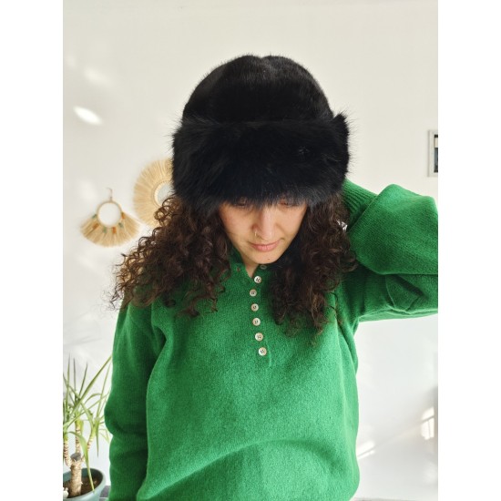 KÜRK SİYAH KALPAK ŞAPKA 